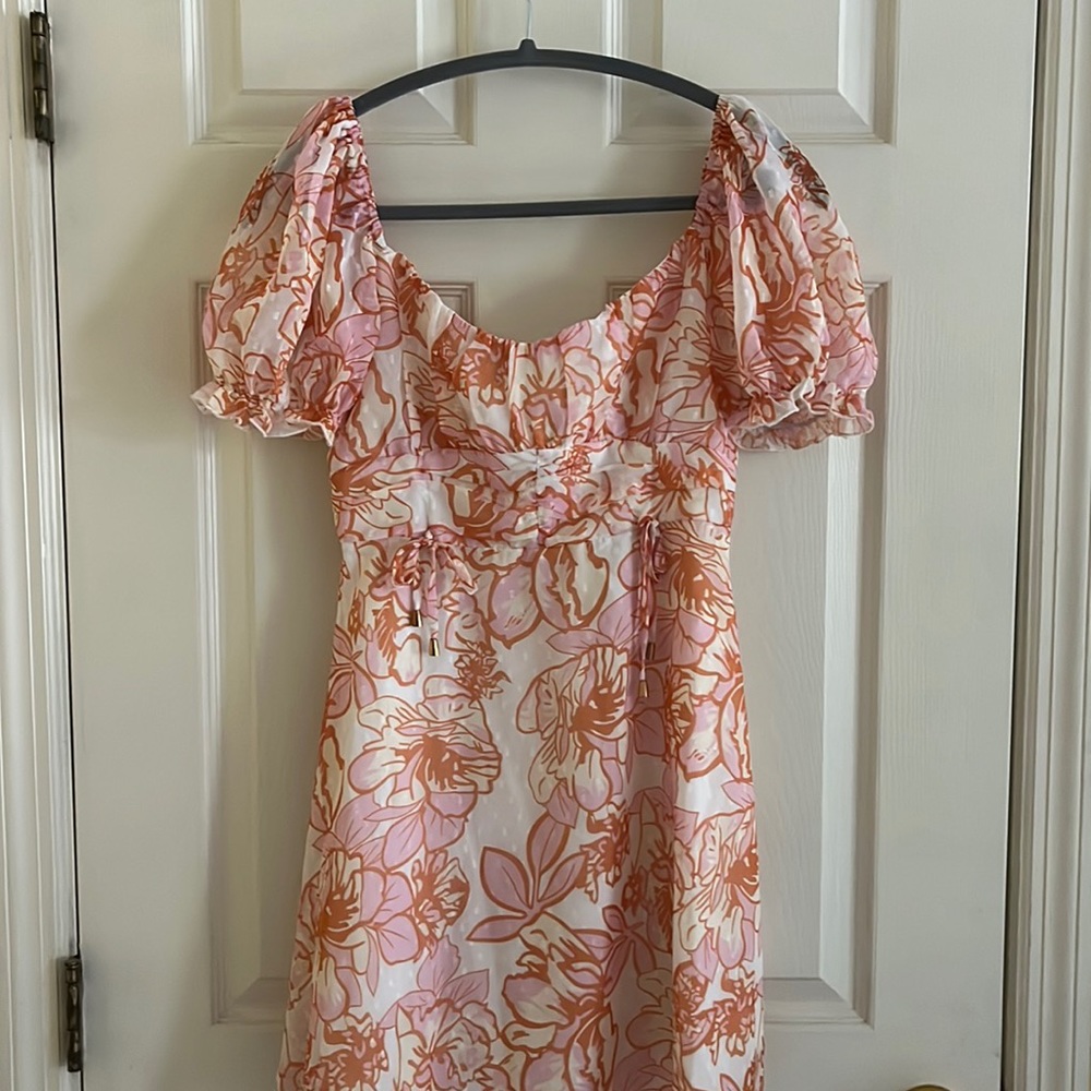 Simplee puff sleeve mini dress